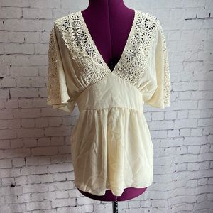 Hazel size small cream ivory blouse